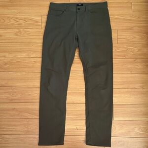 Theory Men's Slim Fit Pants in Olive Green